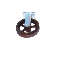Heavy Duty Rigid Natural Rubber Wheels With Cast Iron Hub